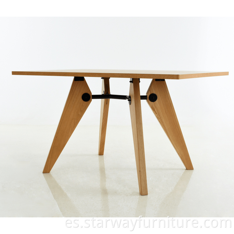 Moderno estilo simple diseño europeo mesa de madera maciza y sillas